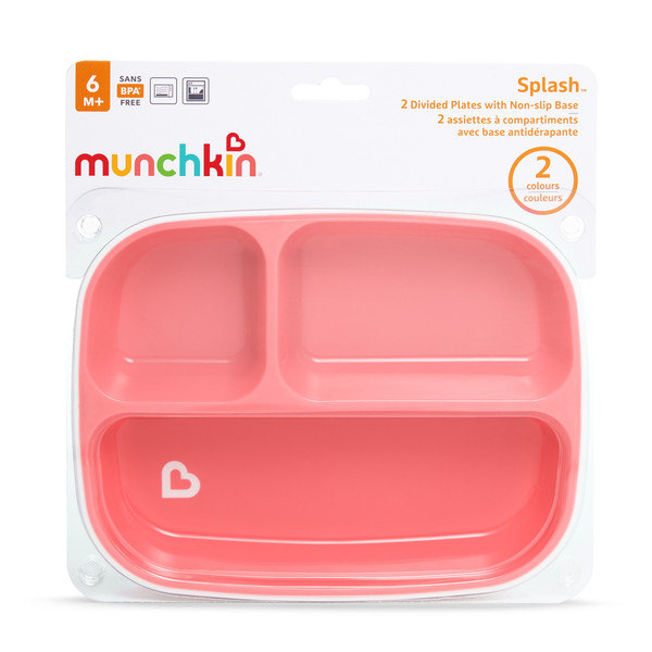 Munchkin 2 Stuks Splash Paars/Roze Bordjes 012448 div