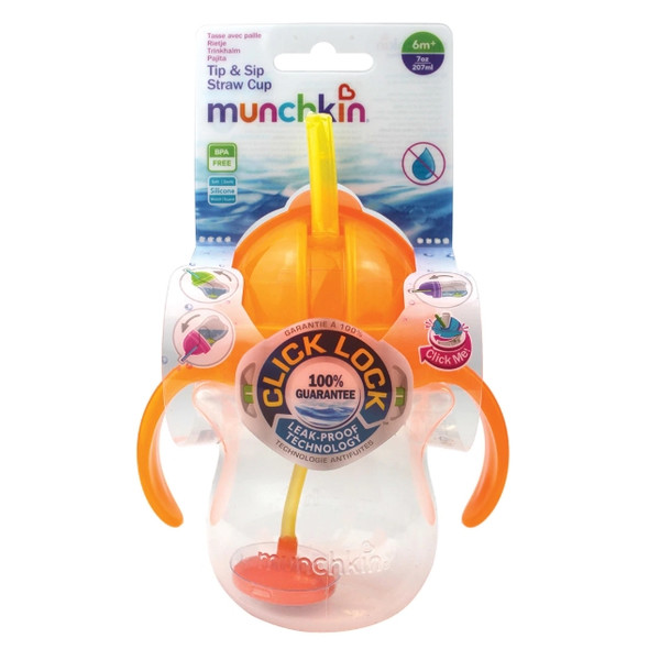 Munchkin Click Lock Roze Drinkbeker met Rietje 01248201