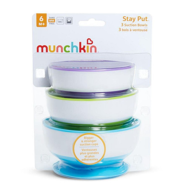 Munchkin Suction Bowls 3 Stuks Kommetje met Zuignap MamaLoes