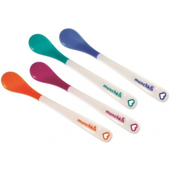 Munchkin 4 Stuks White Hot Safety Spoon Lepels met Warmte Indicator 011522