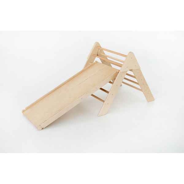 Luna Toys Naturel Houten Klimrek met Glijbaan LU-36950