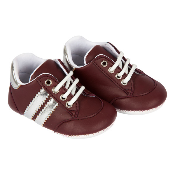 Papulin Bruin 4-8mnd Mt 18 PU Gym Sneaker Babyschoen PPLN2113