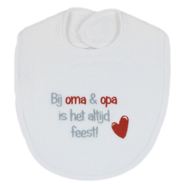 Petit Villain 'Bij Opa & Oma Is Het Altijd Feest' Wit Slab
