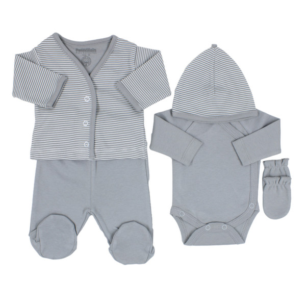 Petit Villain Prematuur Grijs 5-delige Babyset