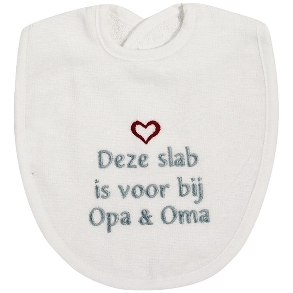 Petit Villain Wit/Grijs 'Slab Voor Bij Opa en Oma' Slab
