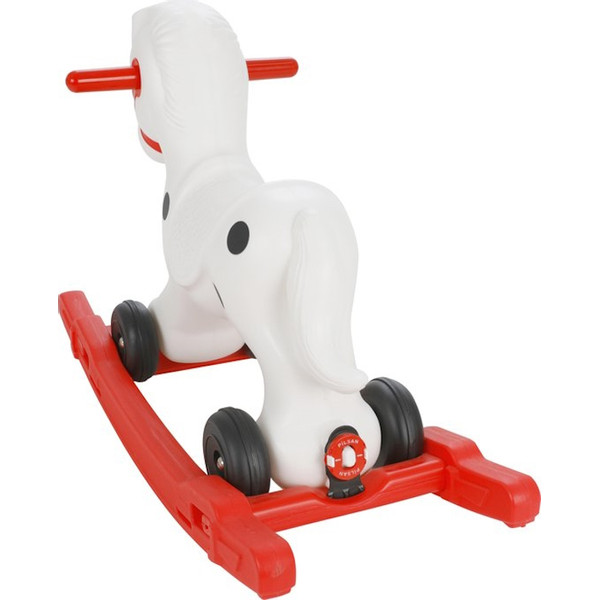 Pilsan Rood/Wit 2-in-1 Pony Hobbelpaard 01 002