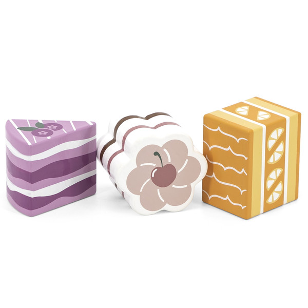 PolarB 6 stuks Houten Cake Set 44055