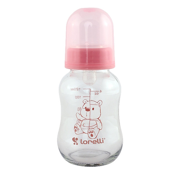 Lorelli Glass Blush Pink 120ml Glazen Fles 1020061-0003