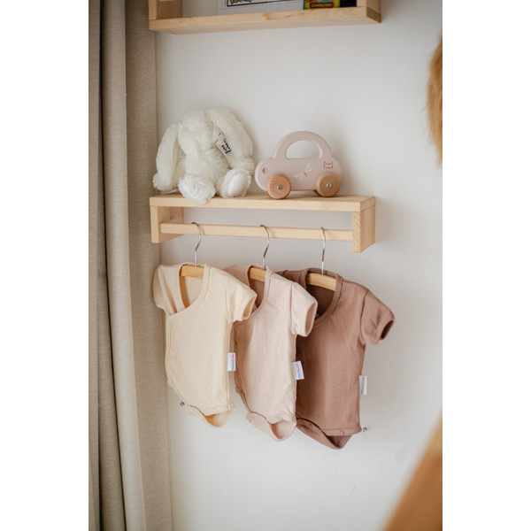 MamaLoes Zand Maat 62 Korte Mouw Overslag Romper