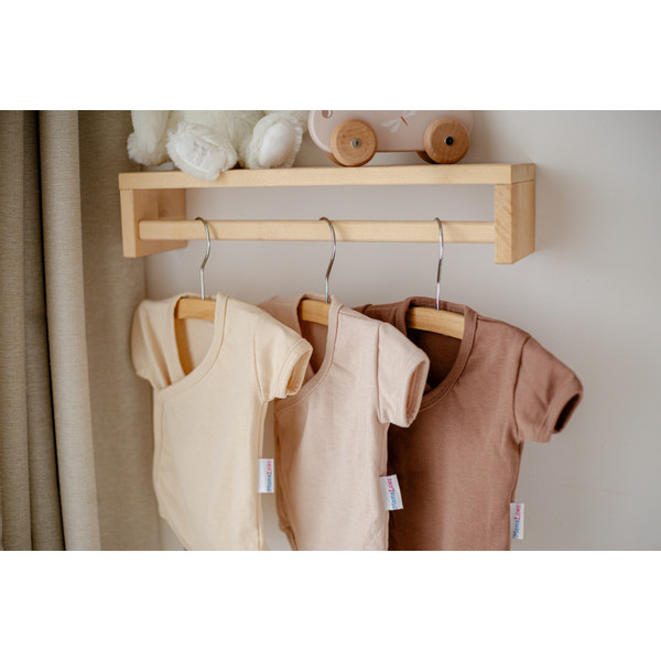 MamaLoes Zand Maat 56 Korte Mouw Overslag Romper