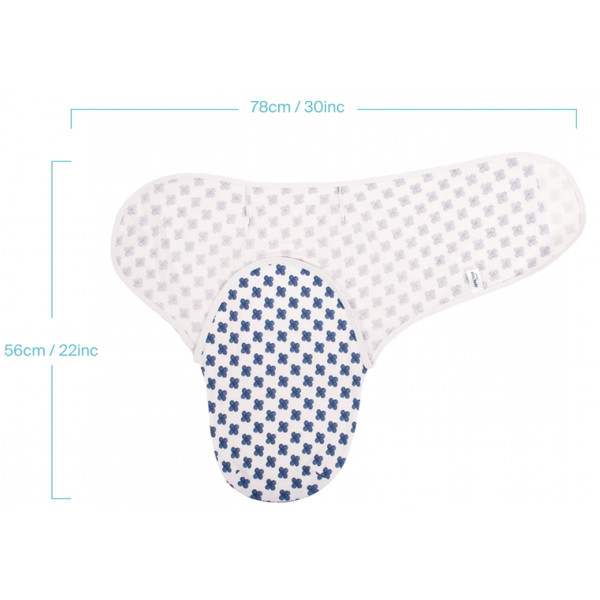 Sevibaby Blue Flower Jersey Inbakerdoek 118-170