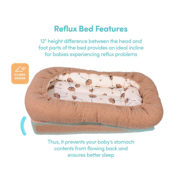 Sevibaby Brown Teddy Reflux Babynest