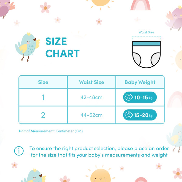 Sevibaby Cute Birds 10-15kg Luxe Oefenbroekje 06-181-1
