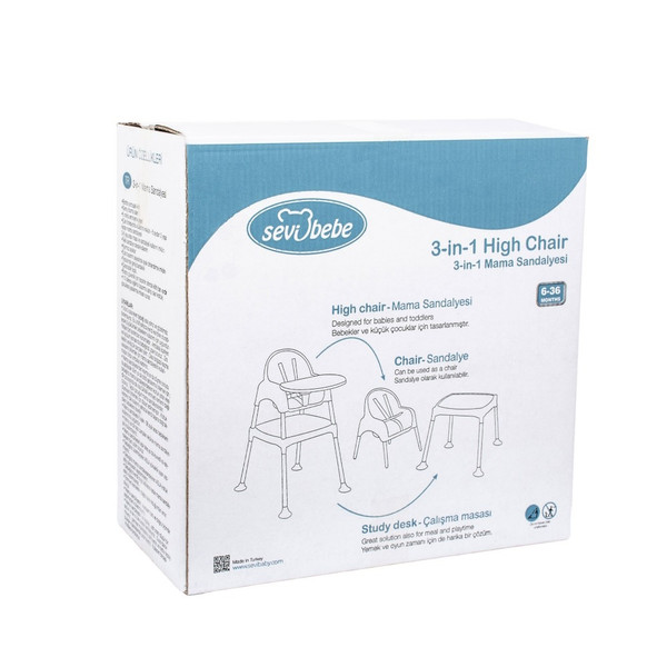 Sevibaby Grijs 3-in-1 Kinderstoel 279-13