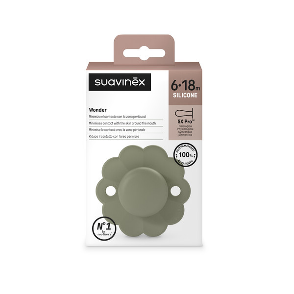 Suavinex Wonder Reversible Hedge Green 6-18m Silicone Fopspeen SXSWP2084284