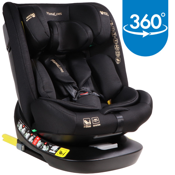 MamaLoes Sef Zwart 40-150 cm 360° i-Size Autostoel ML050223
