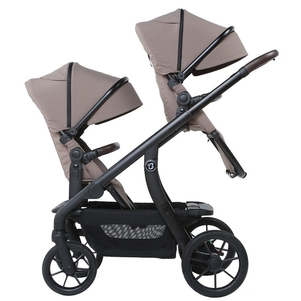 Titaniumbaby Solid Pollux Lush Taupe Tandem Duowagen met Reiswieg