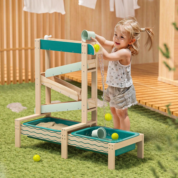 Topbright Groen Houten Waterbaan Buitenspeelgoed TB-121234