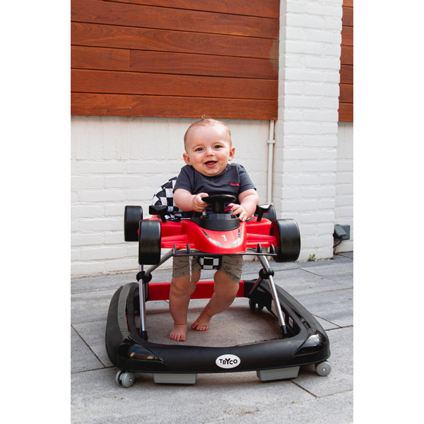 Tryco F1 Racer Black 2-in-1 Loopstoel en Loopwagen TR-362703