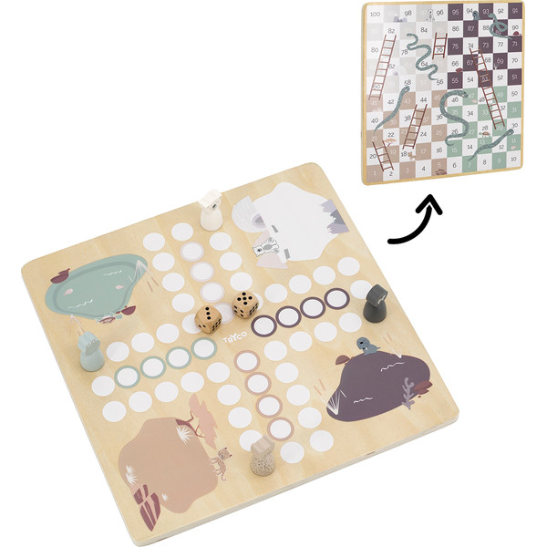 Tryco Houten 2-in-1 Ludo & Slangen Bordspel TR-920380