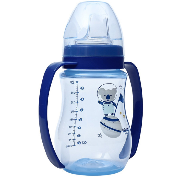 Weebaby Galaxy Blauw 250ml Brede Fles met Handvatten MW011754