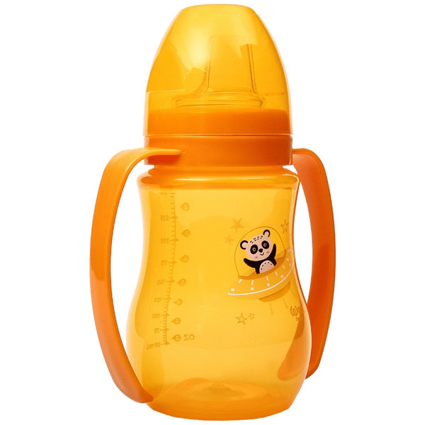 Weebaby Galaxy Oranje 250ml Brede Fles met Handvatten MW050754