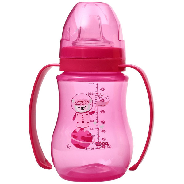 Weebaby Galaxy Roze 250ml Brede Fles met Handvatten MW021754