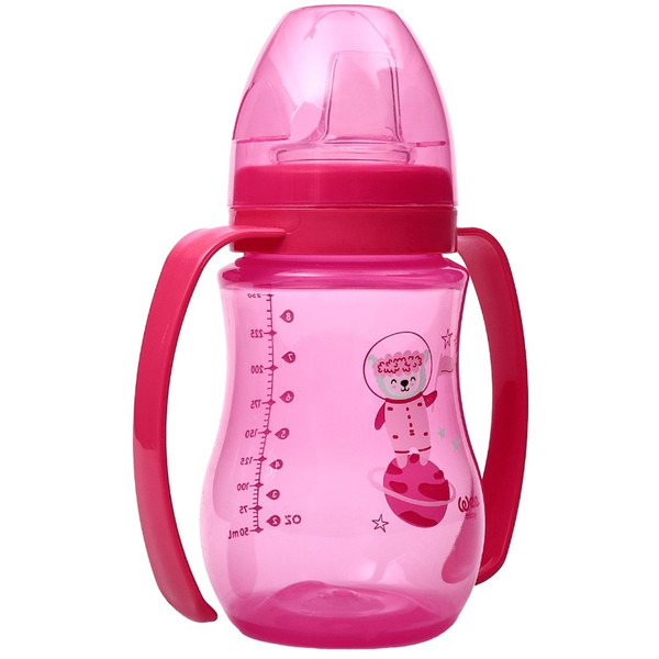 Weebaby Galaxy Roze 250ml Brede Fles met Handvatten MW021754
