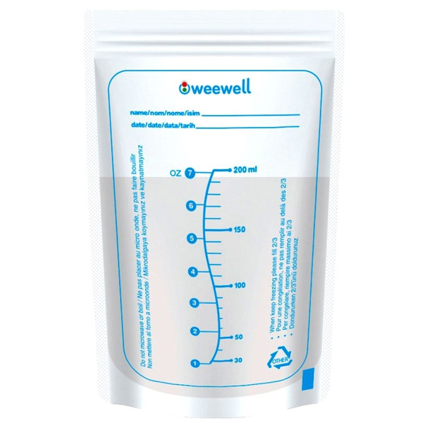 Weewell 25 Stuks Moedermelk Bewaarzakjes WMS825