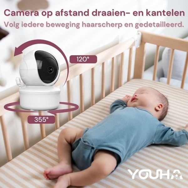 Youha Beeldbabyfoon met Camera en App YH-BF