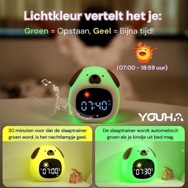 Youha Hondje Slaaptrainer en Kinderwekker YH-hond