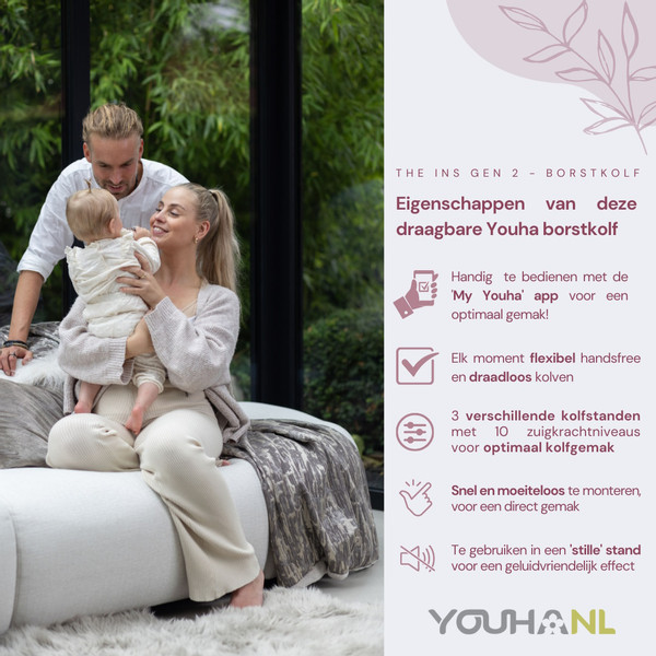 Youha The INs Gen 2 Hands-Free Enkele Elektrische Borstkolf met App
