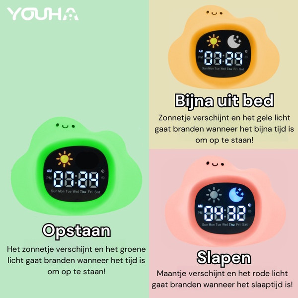 Youha Wolkje Slaaptrainer en Kinderwekker YH-wolk