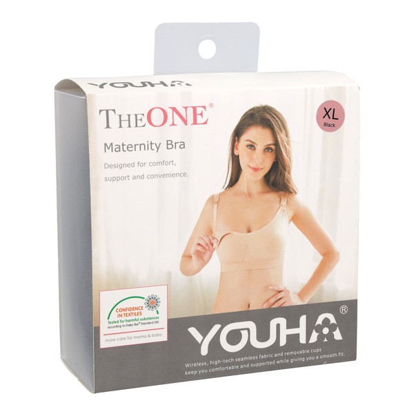 Youha Zwart Maat XL Zwangerschaps- en Voedings BH YH-F06