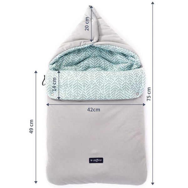 Zaffiro Beige Leaves Basic 5-in-1 Voetenzak 7589