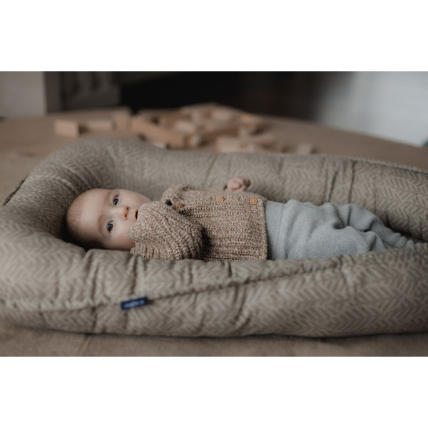 Zaffiro Beige Leaves Babynest 0978