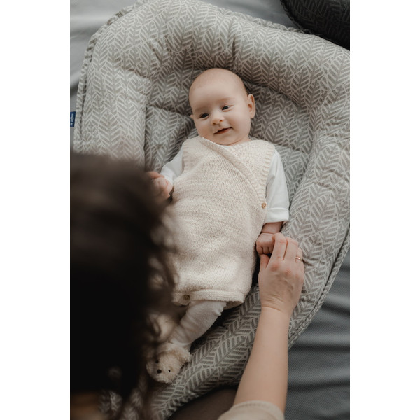 Zaffiro Beige Leaves Babynest 0978