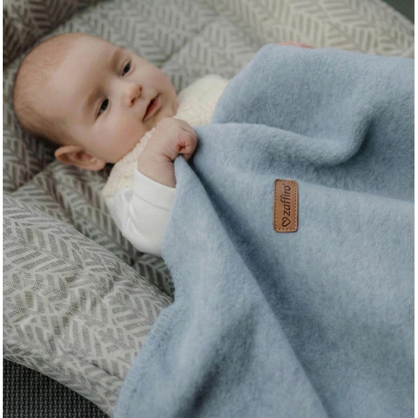 Zaffiro Blauw Cotton 75 x 100 cm Wiegdeken