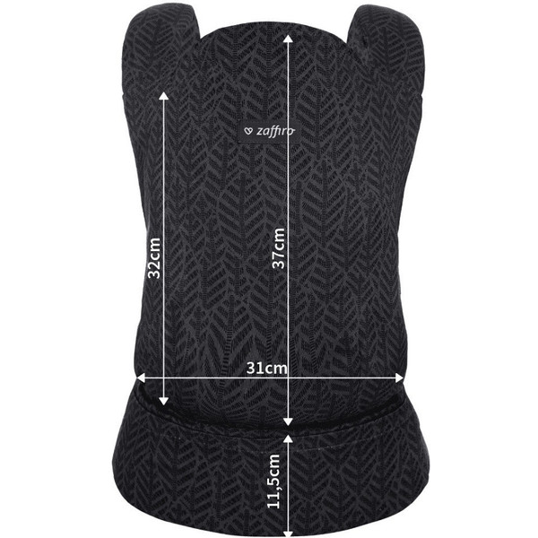 Zaffiro City Graphite Leaves Ergonomische Draagzak 45400