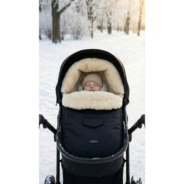 Zaffiro Wol Zwart Universele Afritsbare Voetenzak