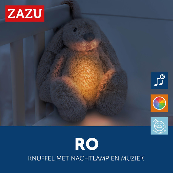 Zazu Ro het Konijn Beige Knuffel met Nachtlampje ZA-RO-01