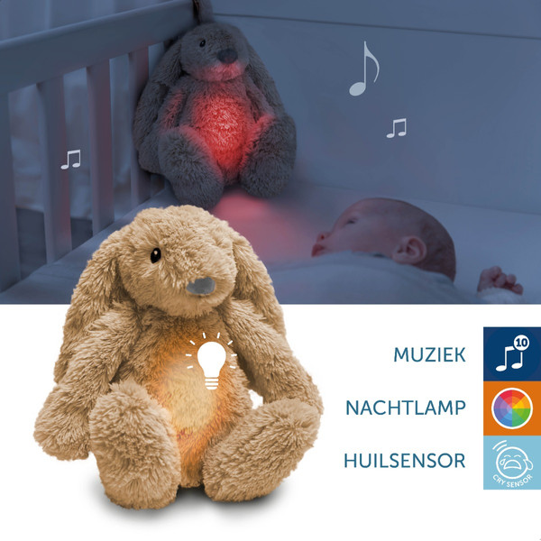 Zazu Ro het Konijn Beige Knuffel met Nachtlampje ZA-RO-01