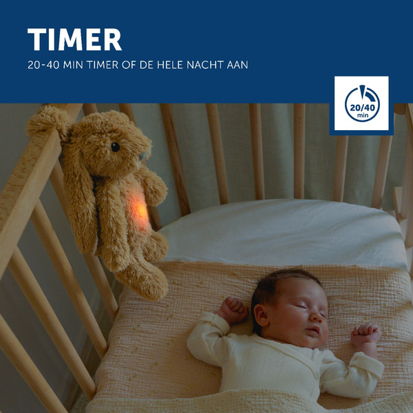Zazu Ro het Konijn Beige Knuffel met Nachtlampje ZA-RO-01