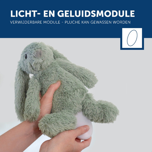 Zazu Ro het Konijn Green Knuffel met Nachtlampje ZA-RO-02