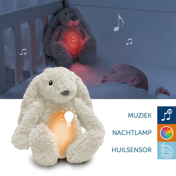 Zazu Ro het Konijn White Knuffel met Nachtlampje ZA-RO-03