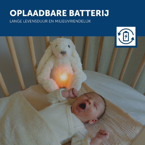 Zazu Ro het Konijn White Knuffel met Nachtlampje ZA-RO-03