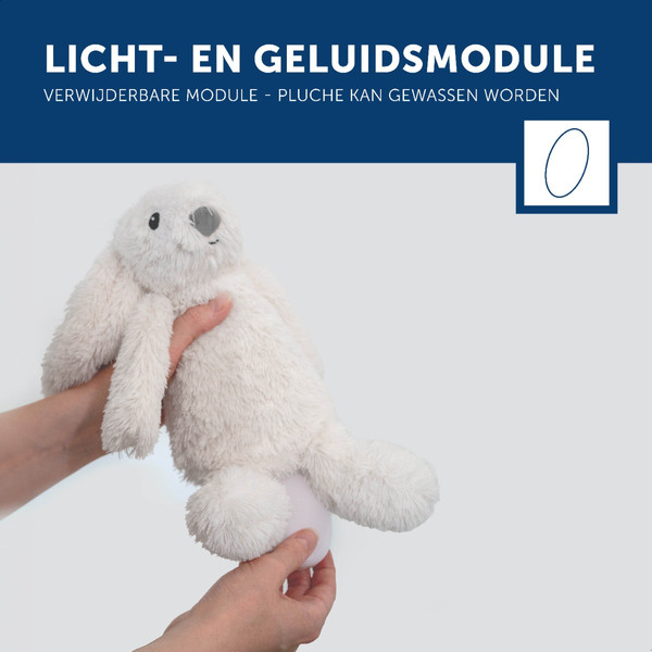 Zazu Ro het Konijn White Knuffel met Nachtlampje ZA-RO-03