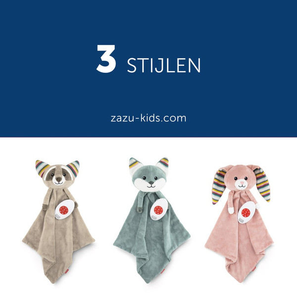 Zazu Robin de Wasbeer Heartbeat Knuffeldoekje ZA-ROBIN-01