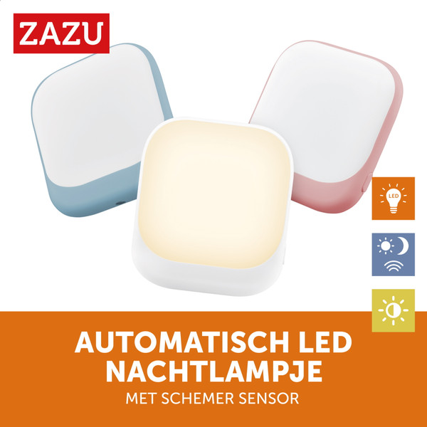 Zazu Roze Automatisch Led Nachtlampje ZA-SOCKET-03