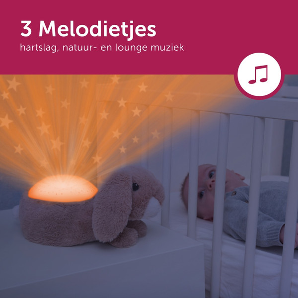 Zazu Ruby het Konijn Muzikale Sterrenprojector ZA-RUBY-01